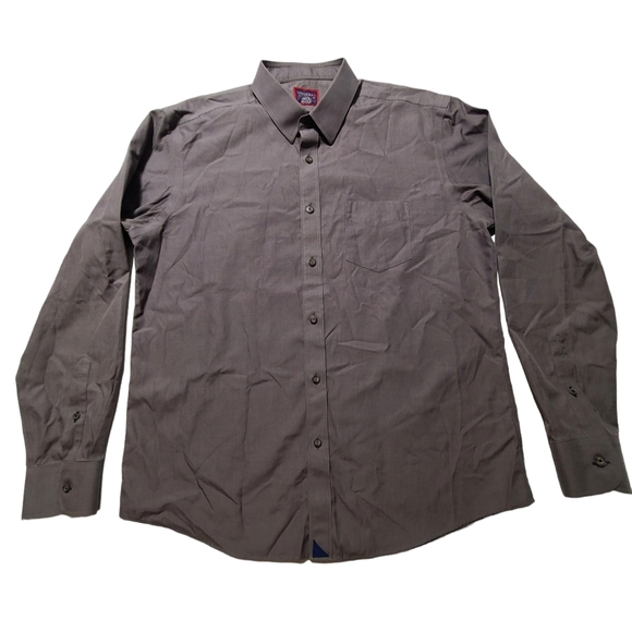 Untuckit Shirt Mens Large Gray Wrinkle Free Preppy Work Casual Button Front - Picture 1 of 5